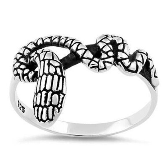 Sterling Silver Snake Ring - Picture 2 of 4